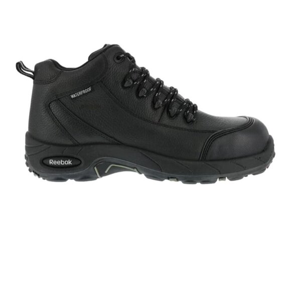 Reebok Womens Tiahawk Waterproof Composite Sport Work Boot 7W  Black Slip Resist - Picture 1 of 16